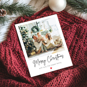 Tarjeta Festiva Navidades de fotografía Minimalistas modernos
