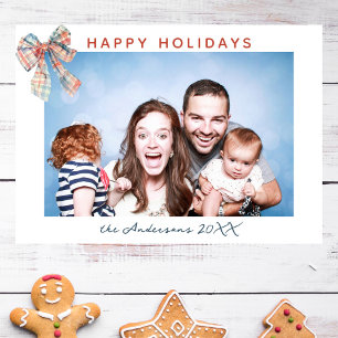 Tarjeta Festiva Navidades de fotografía Minimalistas modernos de r