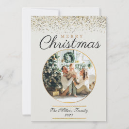 Tarjeta Festiva Navidades de fotografía Minimalistas modernos y pe