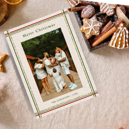 Tarjeta Festiva Navidades de fotografía mínimos para las fronteras