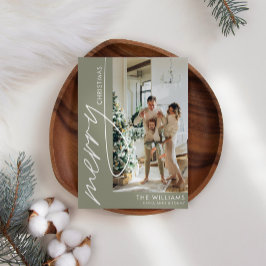 Tarjeta Festiva Navidades de fotografía modernos