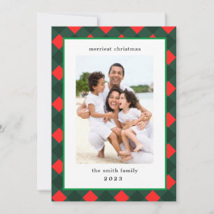 Tarjeta Festiva Navidades de fotografía modernos de la frontera de