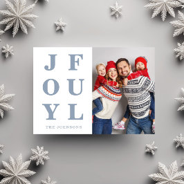 Tarjeta Festiva Navidades de fotografía modernos y alegres de colo