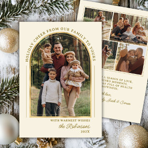 Tarjeta Festiva Navidades de fotografía modernos y elegantes del A