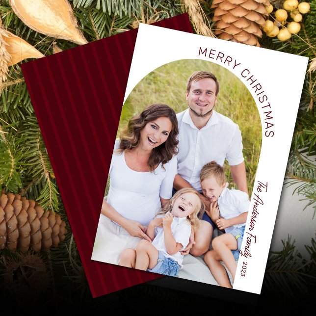Tarjeta Festiva Navidades de fotografía modernos y elegantes del a (Subido por el creador)
