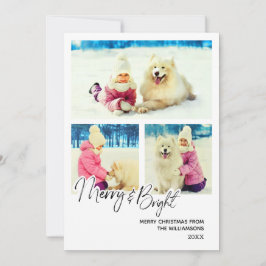 Tarjeta Festiva Navidades de fotografía modernos y luminosos