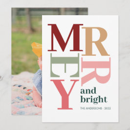 Tarjeta Festiva Navidades de fotografía modernos y Personalizados