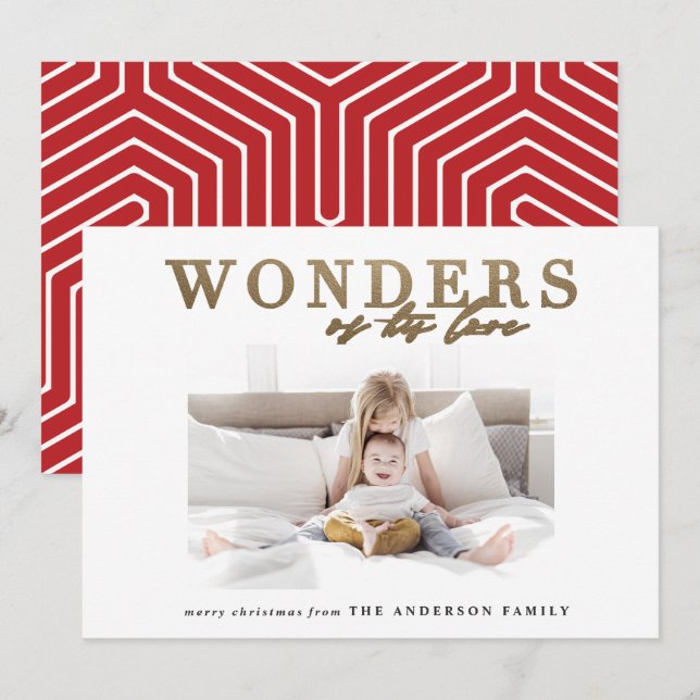 Tarjeta Festiva Navidades de fotografía multicolores de moda relig (Anverso / Reverso)