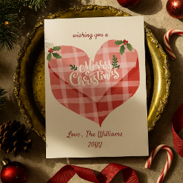 Tarjeta Festiva Navidades de fotografía Personalizado de Cute Pink