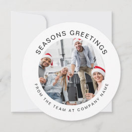 Tarjeta Festiva Navidades de fotografía Personalizado simple con l