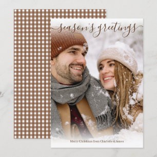 Tarjeta Festiva Navidades de fotografía personalizados de saludos