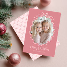 Navidades de fotografía retro rosada pastel