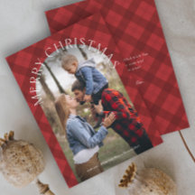 Navidades de fotografía rusos de Red Plaid Arch