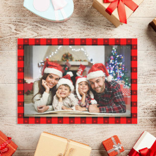 Tarjeta Festiva Navidades de fotografía rusos personalizados en lu
