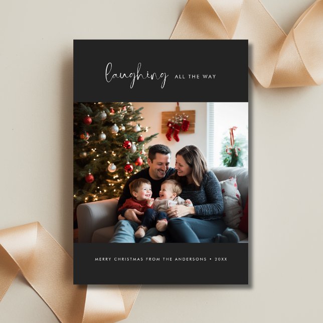 Tarjeta Festiva Navidades De Fotografía Rústicos Reíéndose Todo El (Subido por el creador)