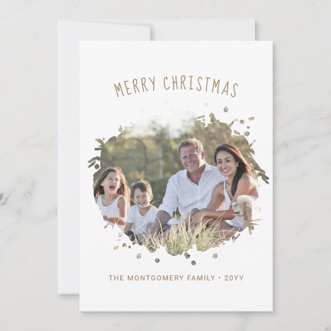 Tarjeta Festiva Navidades de fotografía satelital personalizados m (Anverso)