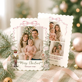 Tarjeta Festiva Navidades de fotografía temática de Nutcracker