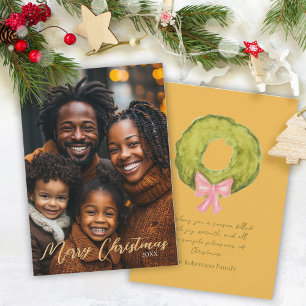 Tarjeta Festiva Navidades de fotografía Vintage tradicional de Wre