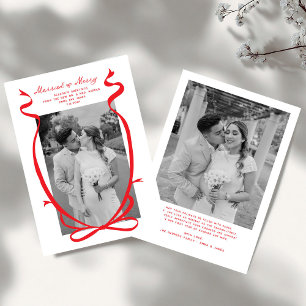 Tarjeta Festiva Navidades de fotos de casados y de moras vacías re