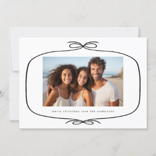 Tarjeta Festiva Navidades de fotos de cinta simple y moderna
