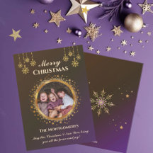 Navidades de fotos de estrellas doradas y copos de