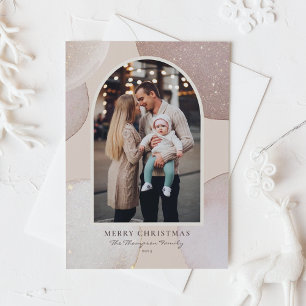 Tarjeta Festiva Navidades de fotos de formas de sumergimiento mode