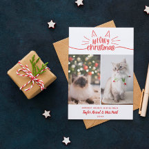 Navidades de fotos de gatos en Red White Meowy