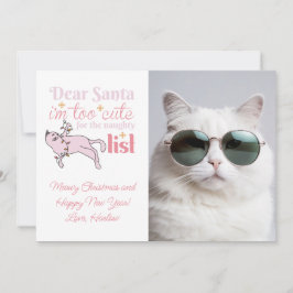 Tarjeta Festiva Navidades de fotos de gatos malvados