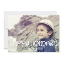 Navidades de fotos de Happy Holidays Cute Script