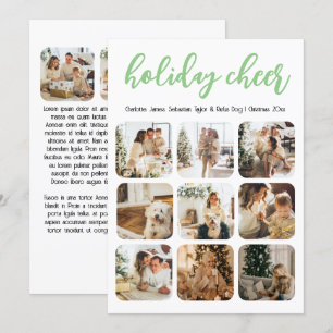 Tarjeta Festiva Navidades de fotos de Holiday Cheer 12 personaliza