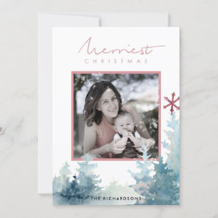 Tarjeta Festiva Navidades DE FOTOS DE LA NIEVE DE PINO PINO AQUA P