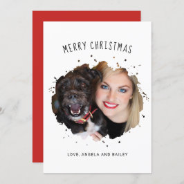 Tarjeta Festiva Navidades de fotos de Mascotas personalizados