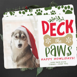 Tarjeta Festiva Navidades de fotos de perros personalizados Person