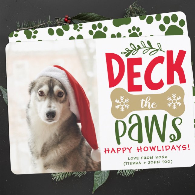 Tarjeta Festiva Navidades de fotos de perros personalizados Person (Subido por el creador)