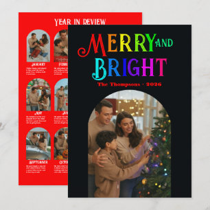 Tarjeta Festiva Navidades de fotos del "Año de Reseña" del espectr