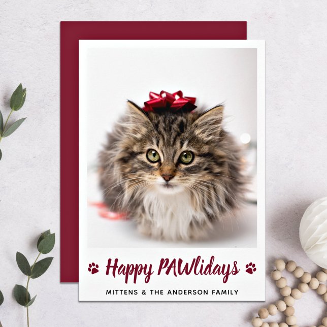 Tarjeta Festiva Navidades de fotos del Mascota Gato Lover Feliz PA (Subido por el creador)