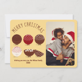 Tarjeta Festiva Navidades de fotos divertidas de la bomba de choco