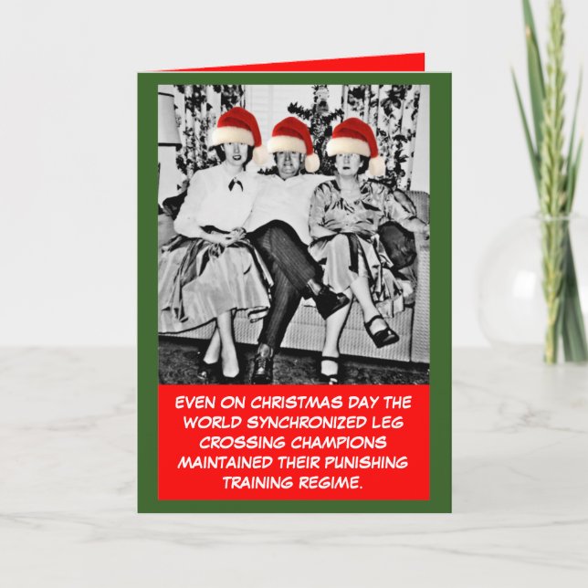 Tarjeta Festiva Navidades de fotos divertidos (Anverso)