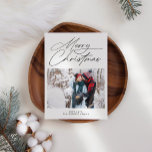 Tarjeta Festiva Navidades de fotos familiares de estilo boho moder<br><div class="desc">Tarjeta de vacaciones para Navidades de la familia moderna de guiones de Boho</div>
