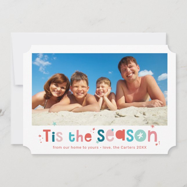 Tarjeta Festiva NAVIDADES de FOTOS FESTIVALES en el marco de la te (Anverso)