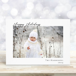 Tarjeta Festiva Navidades de fotos Mínimos Modernos Felices Fiesta