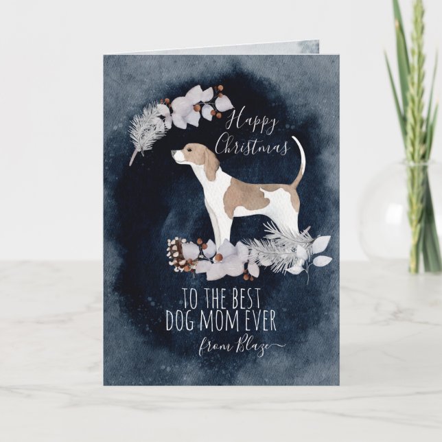 Tarjeta Festiva Navidades de Fox Scent Hound (Anverso)