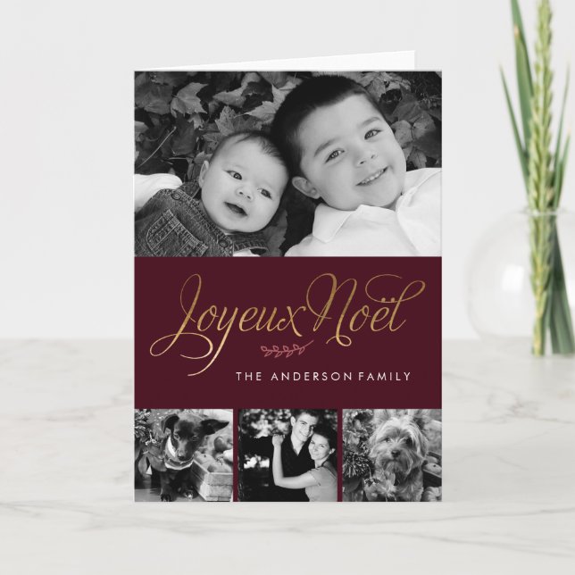 Tarjeta Festiva Navidades de Francia de Joyeux Noel (Anverso)