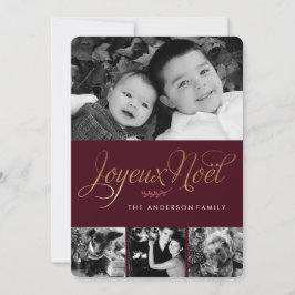 Tarjeta Festiva Navidades de Francia de Joyeux Noel