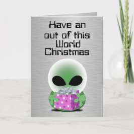 Tarjeta Festiva Navidades de fuera de este mundo