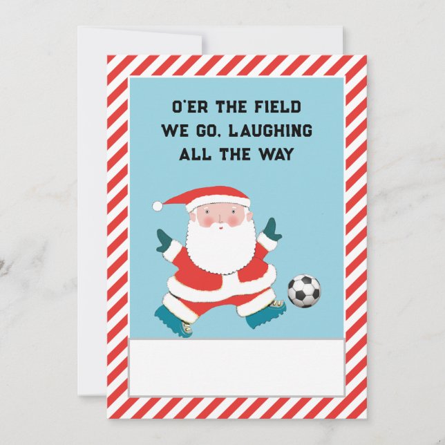 Tarjeta Festiva Navidades de fútbol (Anverso)