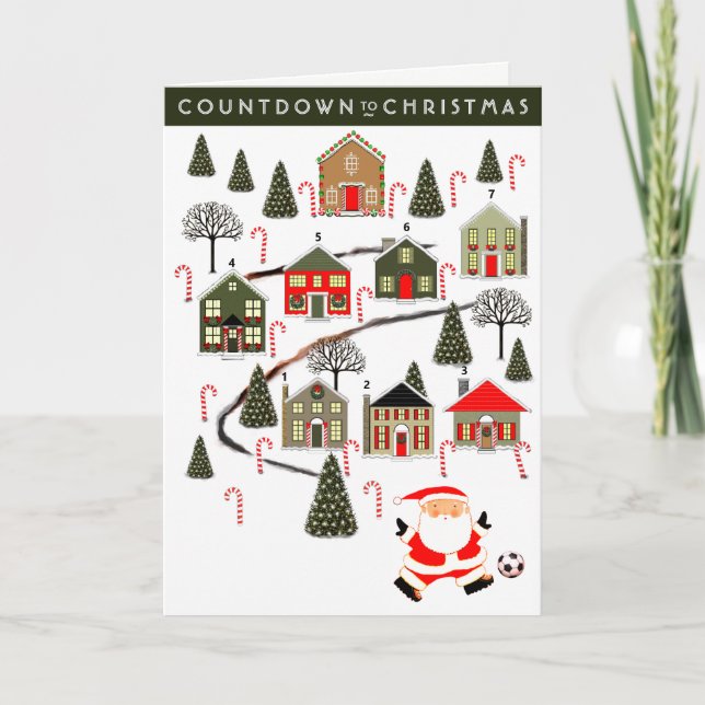 Tarjeta Festiva Navidades de fútbol (Anverso)