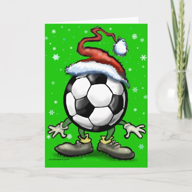Tarjeta Festiva Navidades de fútbol (Anverso)