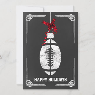 Tarjeta Festiva navidades de fútbol de pizarra