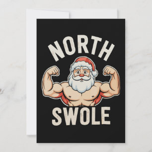 Tarjeta Festiva Navidades de gimnasia de entrenamiento Santa Gym e